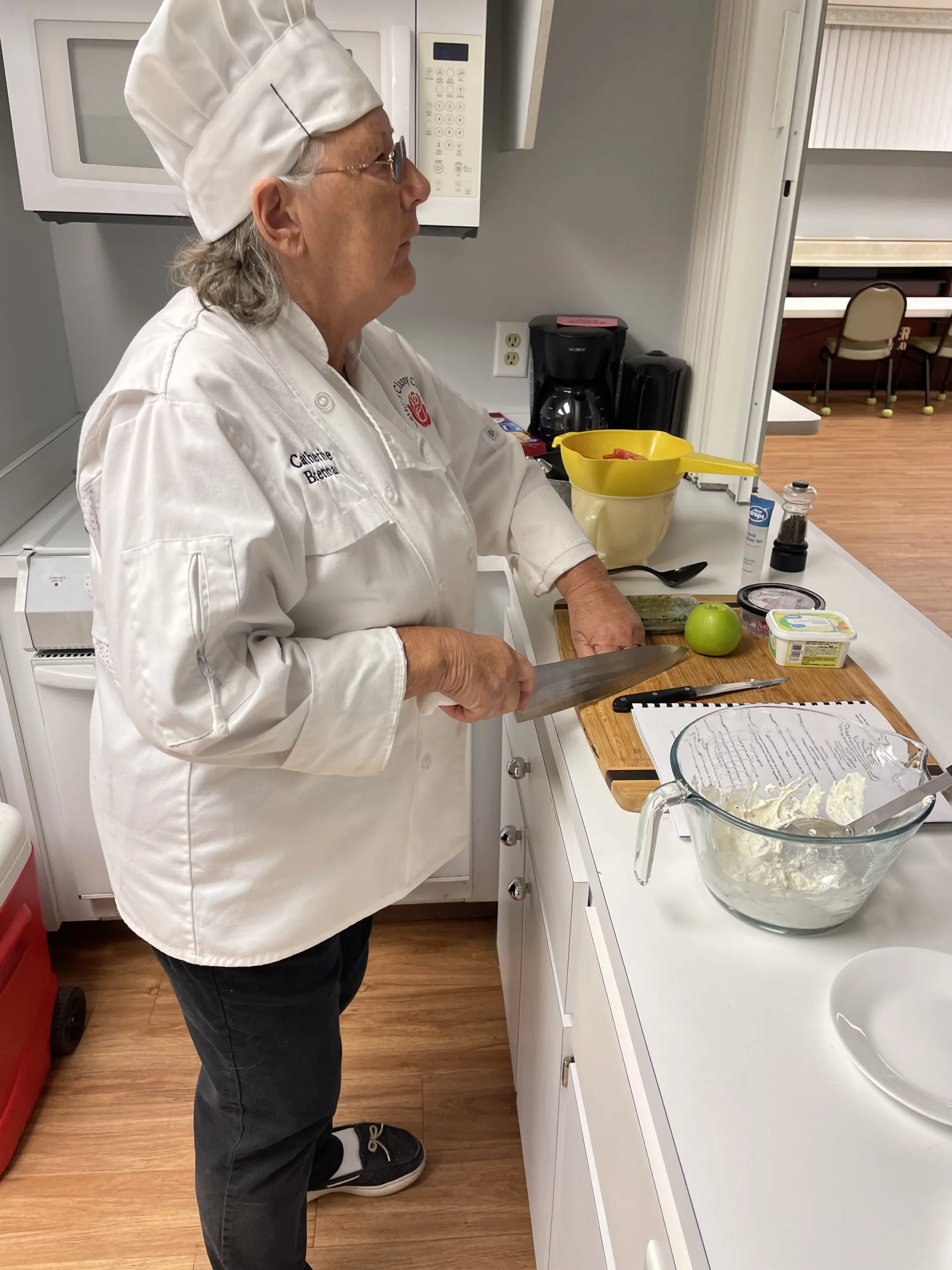 Chef using microgreens